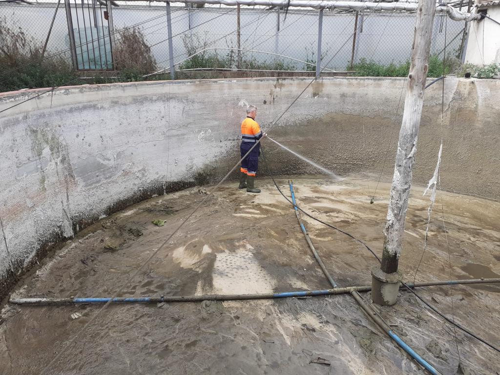 después de la limpieza de balsas en Cabrils