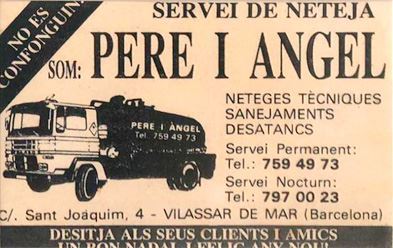 camiones Neteges Pere i Ángel en el taller